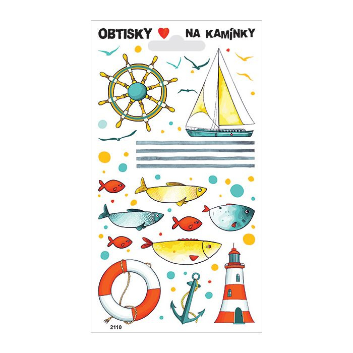 Obtisky na kamínky - Moře č.1