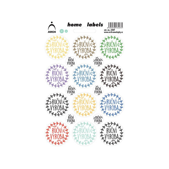 Samolepky 11,5x17cm - Ruční výroba barevné