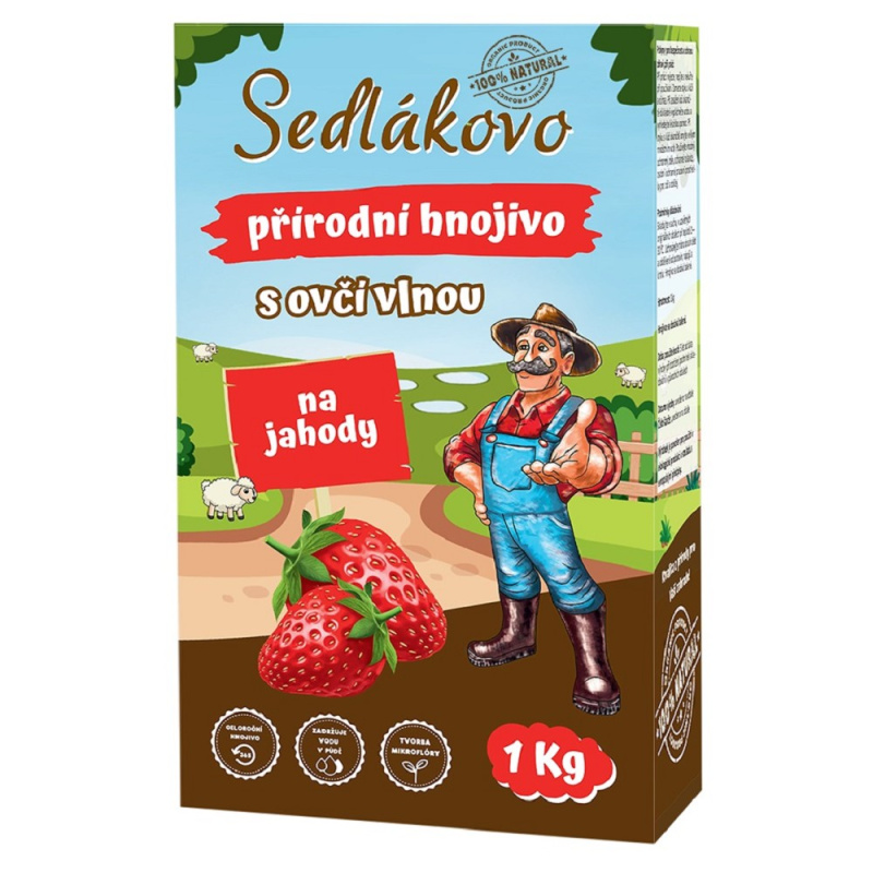 Sedlákovo hnojivo s ovčí vlnou na jahody 2,5 kg