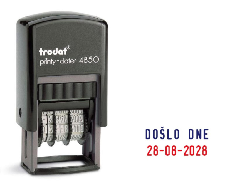Datumka Trodat 4850 s textem DOŠLO DNE