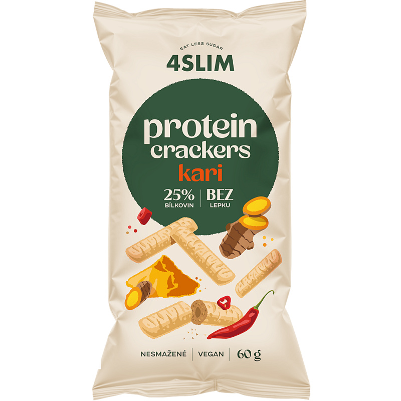4Slim Protein Crackers 60 g - kari