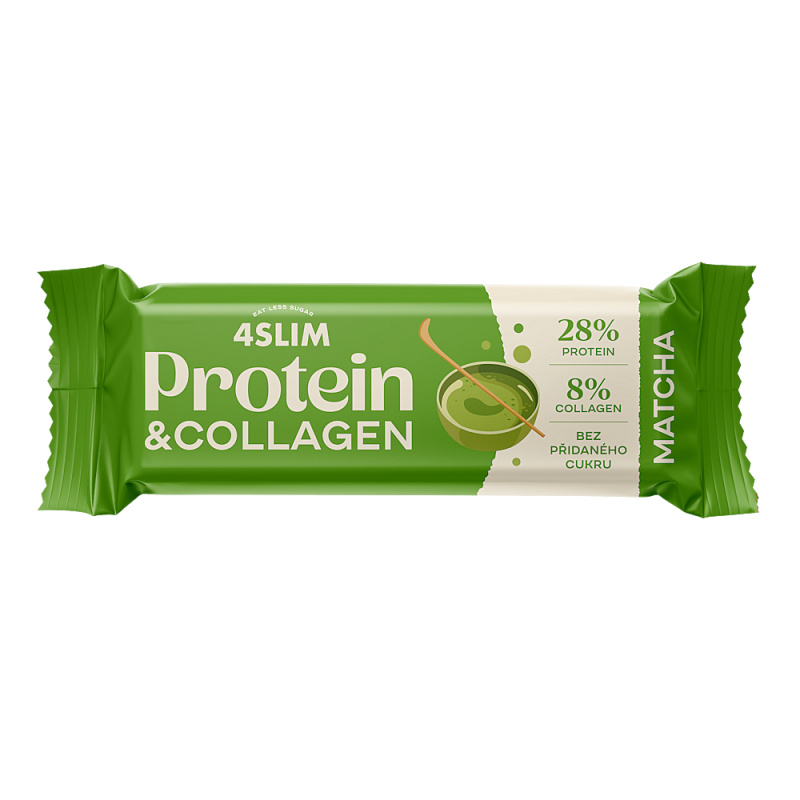 4SLIM Tyčinka protein&collagen matcha 35 g