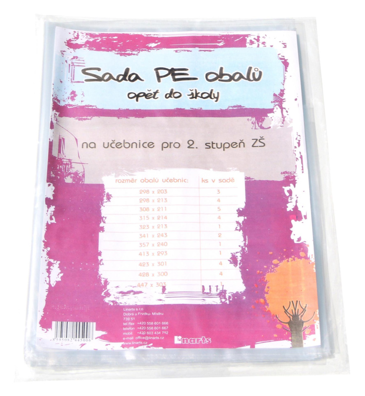 Sada obalů na sešity - čiré, pro 2.stupeň, 30 ks