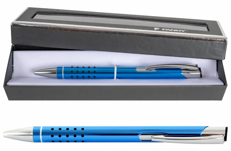 Dárková psací souprava Veno rubber B světle modrá - propiska