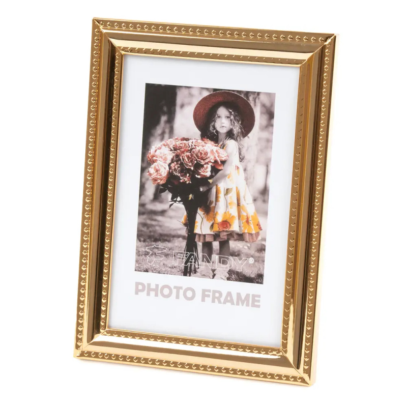 Fotorámeček kovový Fancy 02 10x15 - zlatý