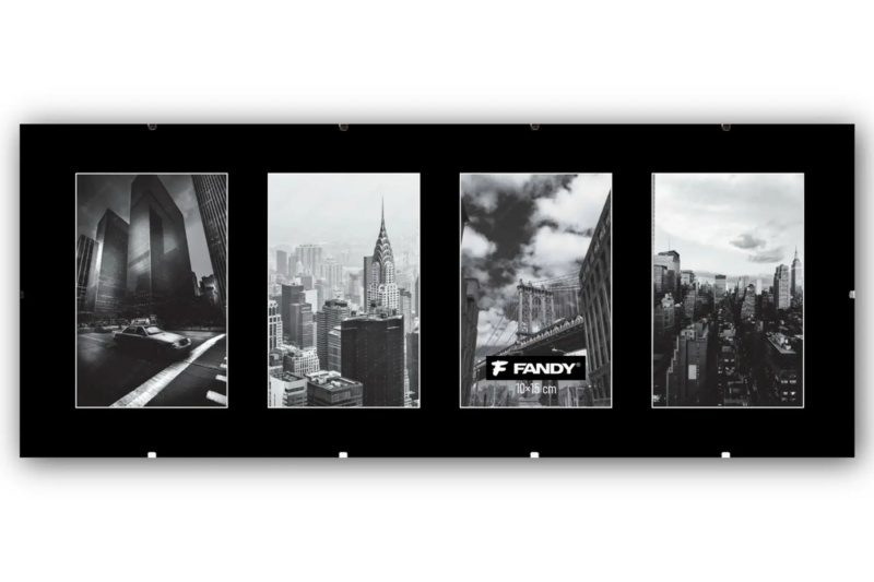 Euroklip plexi gallery 4x10x15 cm - černé