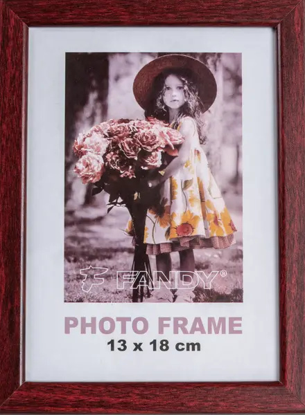 Fotorámeček dřevěný Style 5 13x18 cm - červený