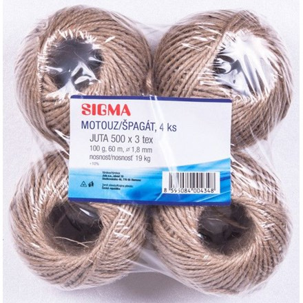 SIGMA Motouz jutový 100 g 4 ks
