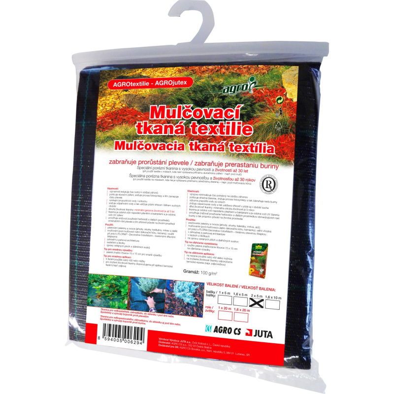 Agro Mulčovací tkaná textilie 2 x 5 m 100 g/m2