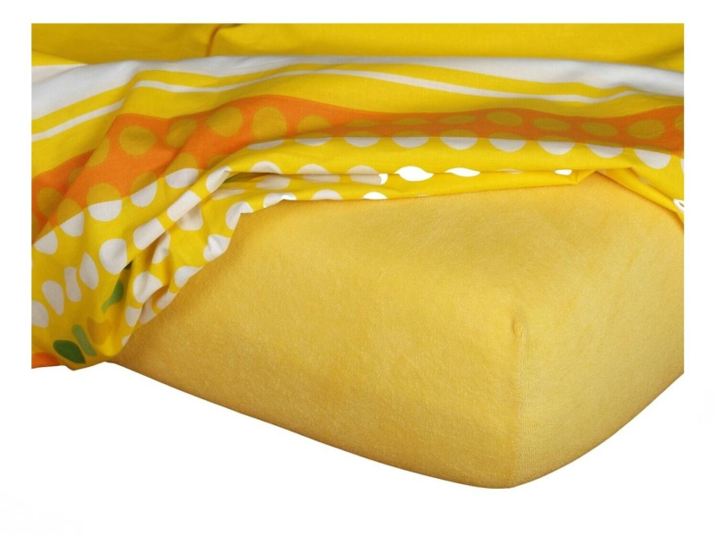 Dadka Froté prostěradlo 90x200x20 tmavě žluté Nestandard