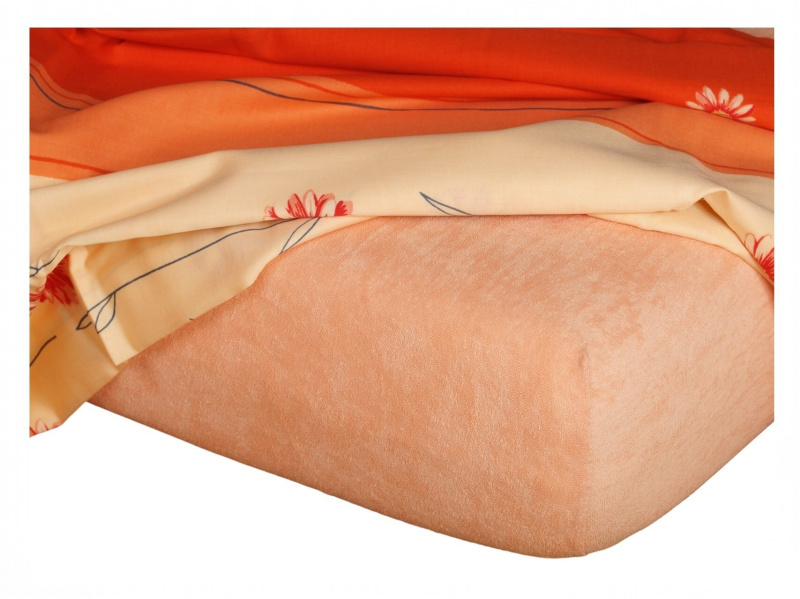 DADKA VRACOV Froté prostěradlo meruňka Rozměr: 60x120x10 dětské