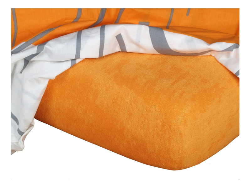 Dadka Froté prostěradlo pomeranč B Varianta: Froté prostěradlo pomeranč 180x200x20 cm