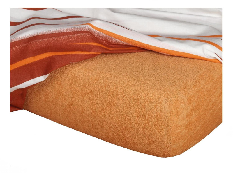 DADKA VRACOV Froté prostěradlo karamel Rozměr: 60x120x10 dětské