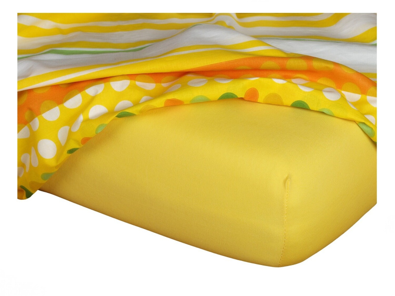 Dadka Jersey prostěradlo tmavě žlutá B Varianta: Jersey prostěradlo tmavě žlutá 90x200x20 cm