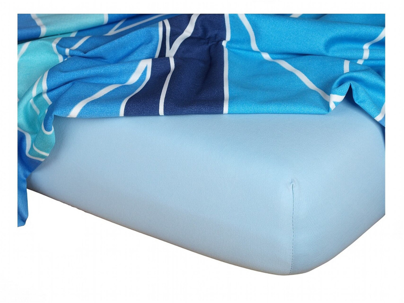 DADKA VRACOV Jersey prostěradlo světle modré Rozměr: 60x120x10 dětské