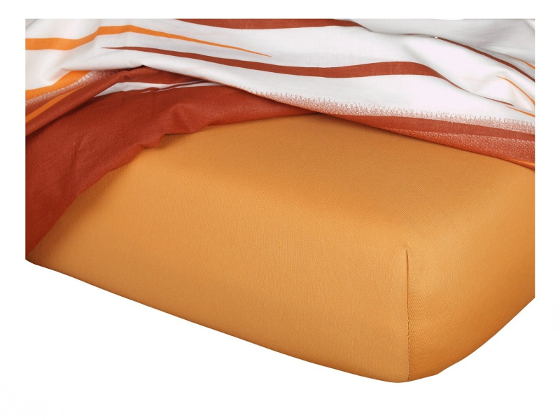 DADKA VRACOV Jersey prostěradlo karamel Rozměr: 60x120x10 dětské