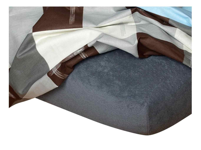 Dadka Froté prostěradlo 90x200x20 tmavě šedé Nestandard