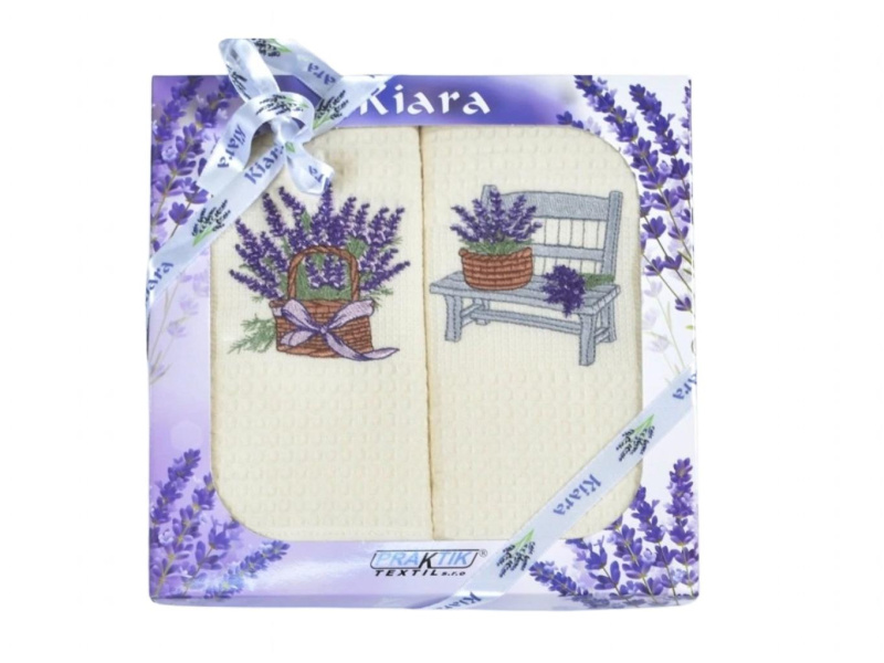 Praktik Dárková sada utěrek KIARA Lavička a košík (2 ks)