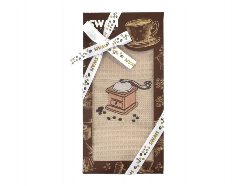 Praktik Dárkové balení utěrka SWAN Mlýnek hnědý - 1 ks