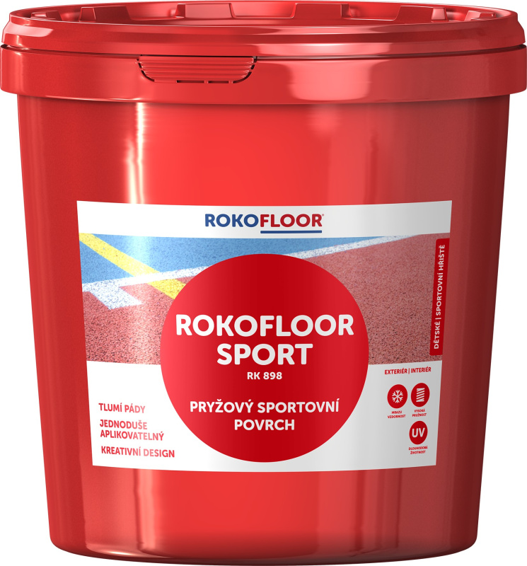 Povrch sportovní Rokofloor Sport červený 10+2 kg