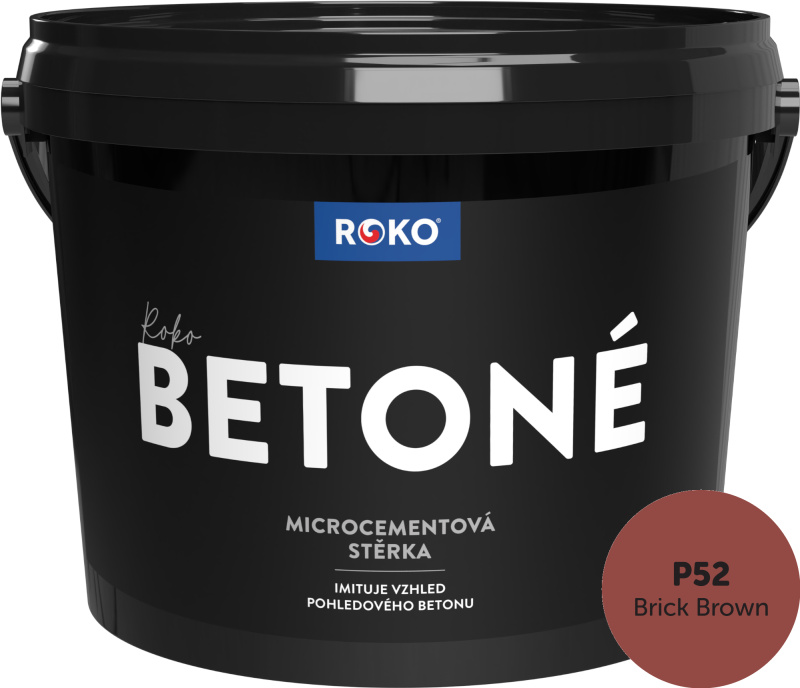 Stěrka dekorativní Roko Betoné P52 Brick Brown 14 kg