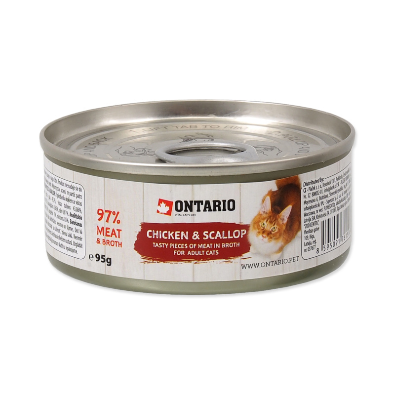 ONTARIO konzerva Chicken Pieces + Scallop 95g