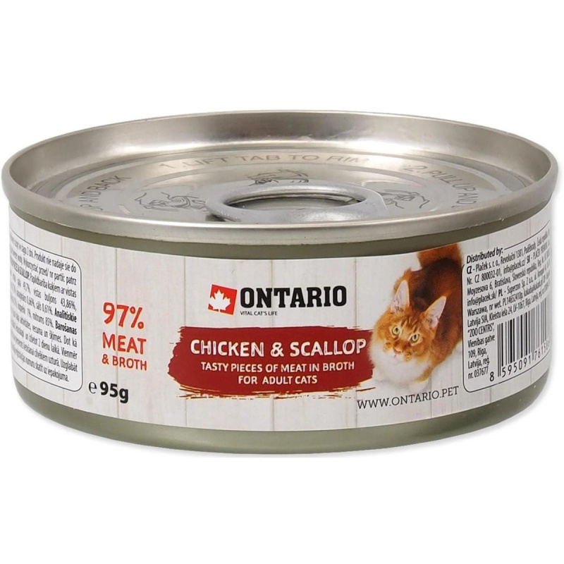 ONTARIO konzerva Chicken Pieces + Scallop 95g