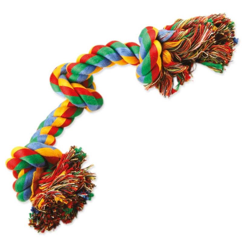 Uzel DOG FANTASY bavlněný barevný 3 knoty 40 cm