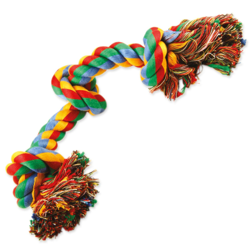Uzel DOG FANTASY bavlněný barevný 3 knoty 40 cm