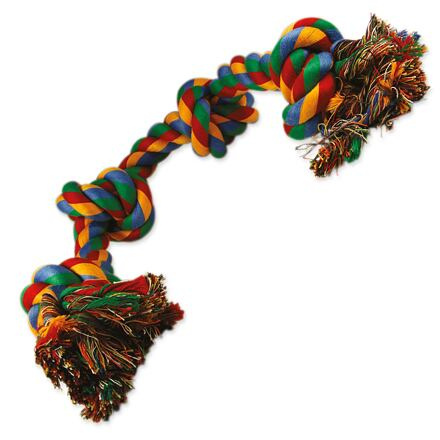 Uzel DOG FANTASY bavlněný barevný 4 knoty 60 cm