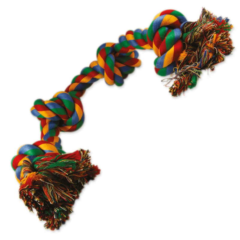 Uzel DOG FANTASY bavlněný barevný 4 knoty 60 cm