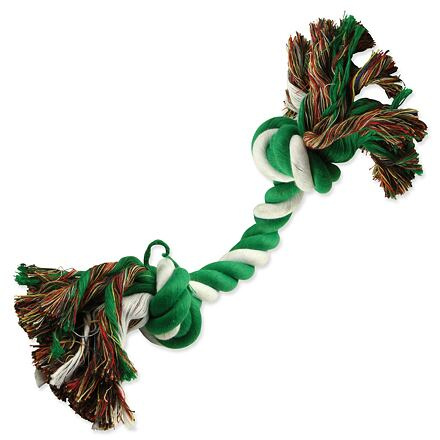 Uzel DOG FANTASY bavlněný zeleno-bílý 2 knoty 25 cm