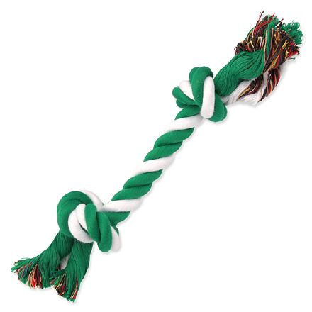 Uzel DOG FANTASY bavlněný zeleno-bílý 2 knoty 30 cm