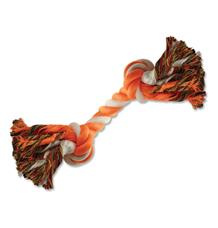 Uzel DOG FANTASY bavlněný oranžovo-bílý 2 knoty 20 cm