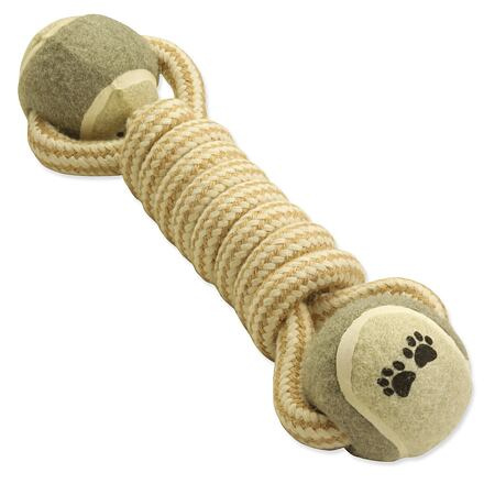 Přetahovadlo DOG FANTASY Juta 2 tenisáky 28 cm 1 ks