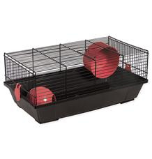 Klec SMALL ANIMALS Viktor černá s oranžovou výbavou 1 ks