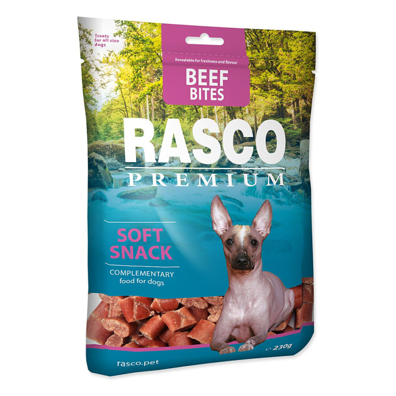 Pochoutka Rasco Premium hovězí kousky 230 g