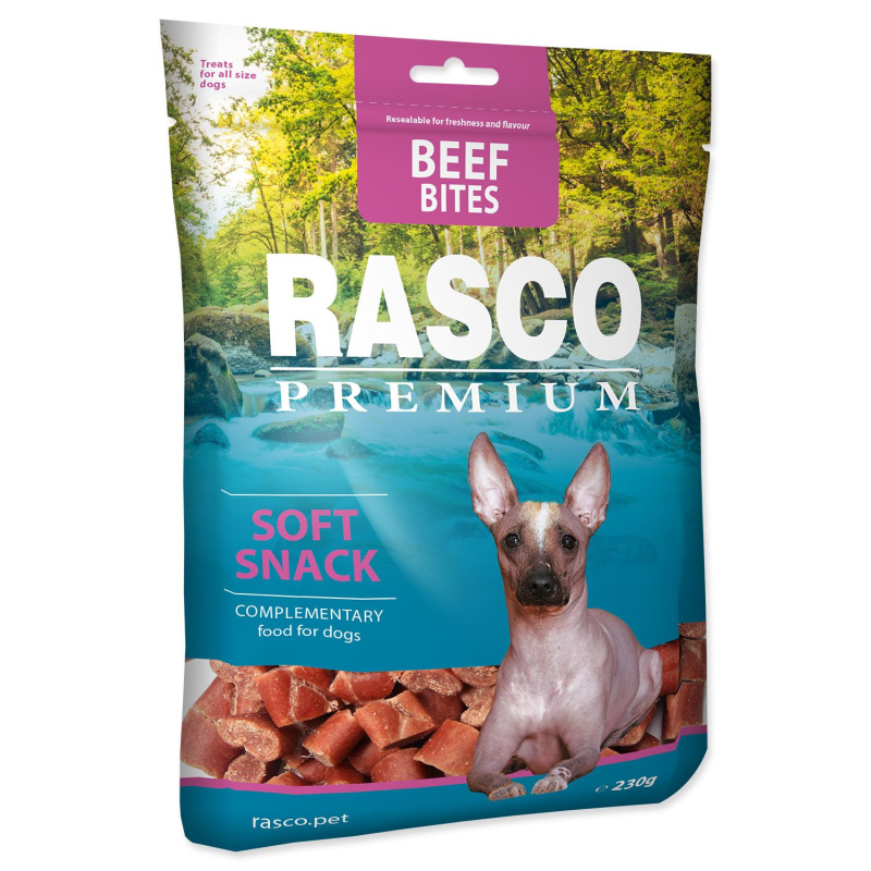 Pochoutka Rasco Premium hovězí kousky 230 g
