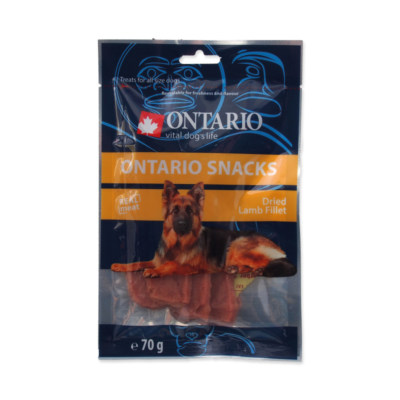 Pochoutka ONTARIO sušené jehněčí plátky 70 g