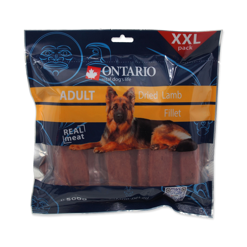 Pochoutka ONTARIO sušené jehněčí plátky 500 g