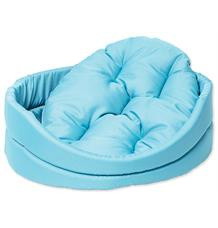 Pelech DOG FANTASY ovál s polštářem tyrkysový 48cm