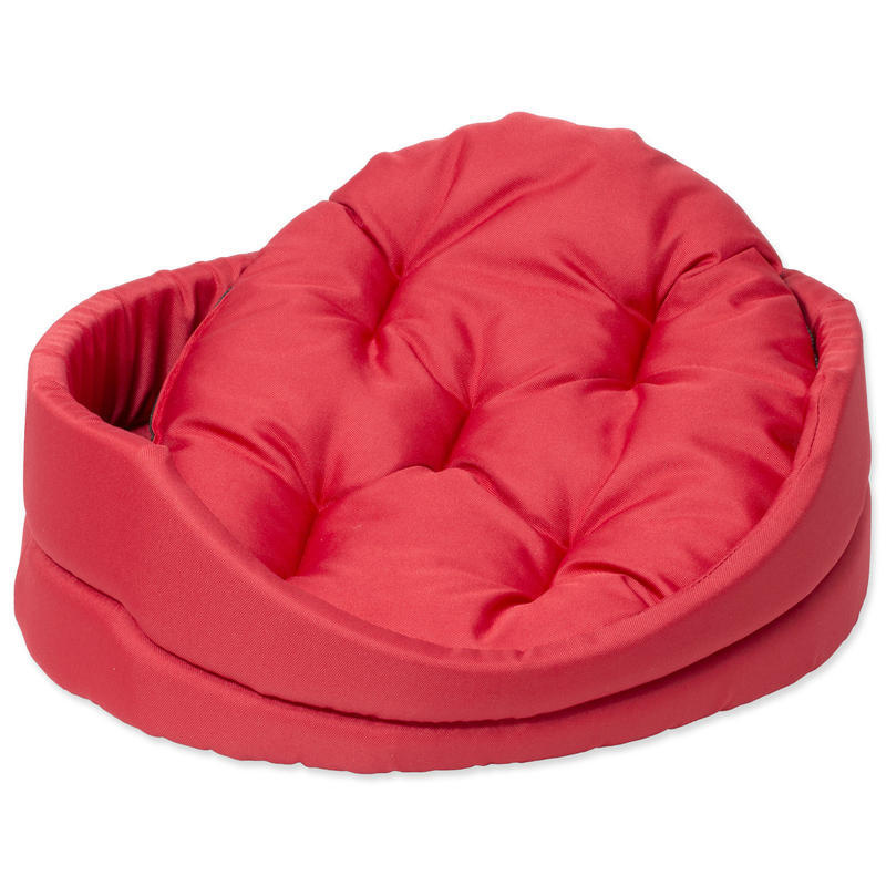 Pelech DOG FANTASY ovál s polštářem červený 48cm