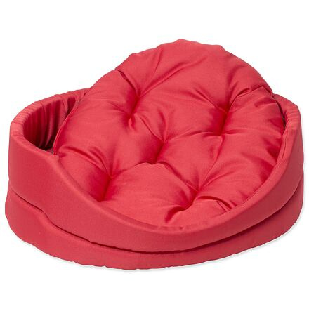 Pelech DOG FANTASY ovál s polštářem červený 48cm