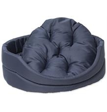 Pelech DOG FANTASY ovál s polštářem tmavě modrý 83cm
