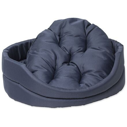 Pelech DOG FANTASY ovál s polštářem tmavě modrý 100cm