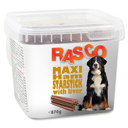 Pochoutka RASCO Dog hvězdy šunkové s játry 800 g