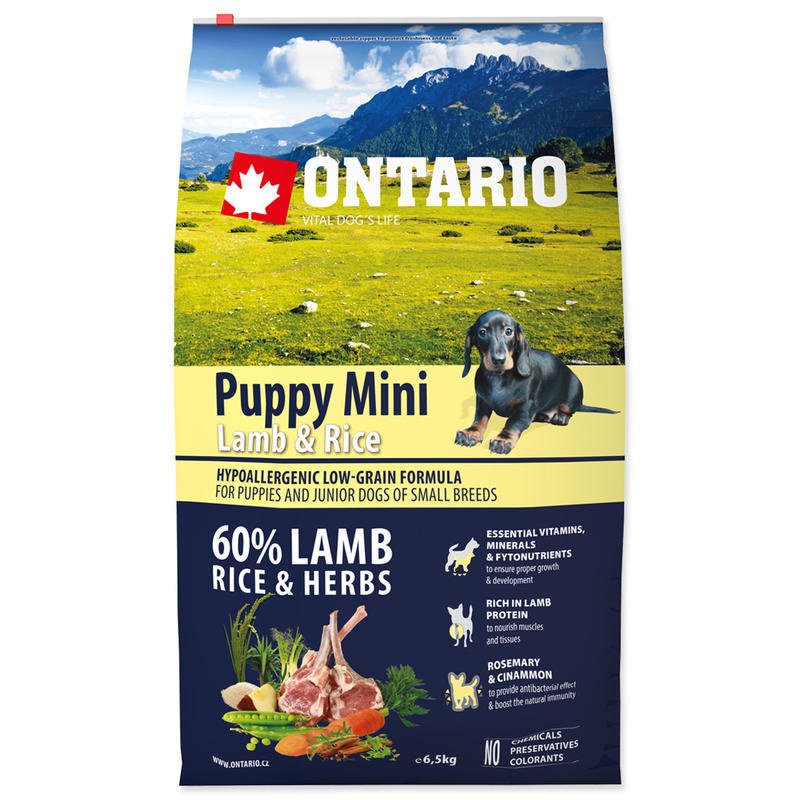ONTARIO Puppy Mini Lamb & Rice 0,75 kg