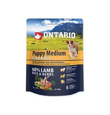 ONTARIO Puppy Medium Lamb & Rice 0,75 kg