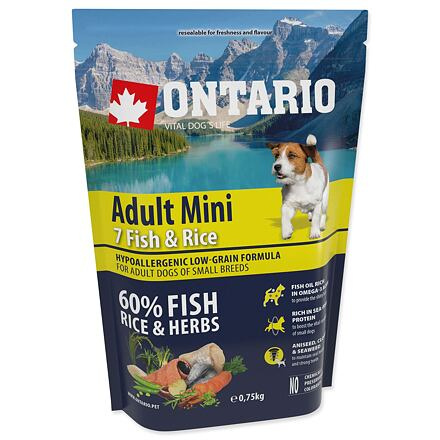 ONTARIO Adult Mini Fish & Rice 0,75 kg
