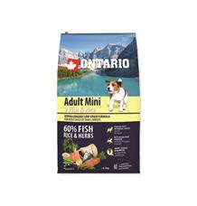 ONTARIO Adult Mini Fish & Rice 6,5 kg+4ks 200g konzervy ZDARMA